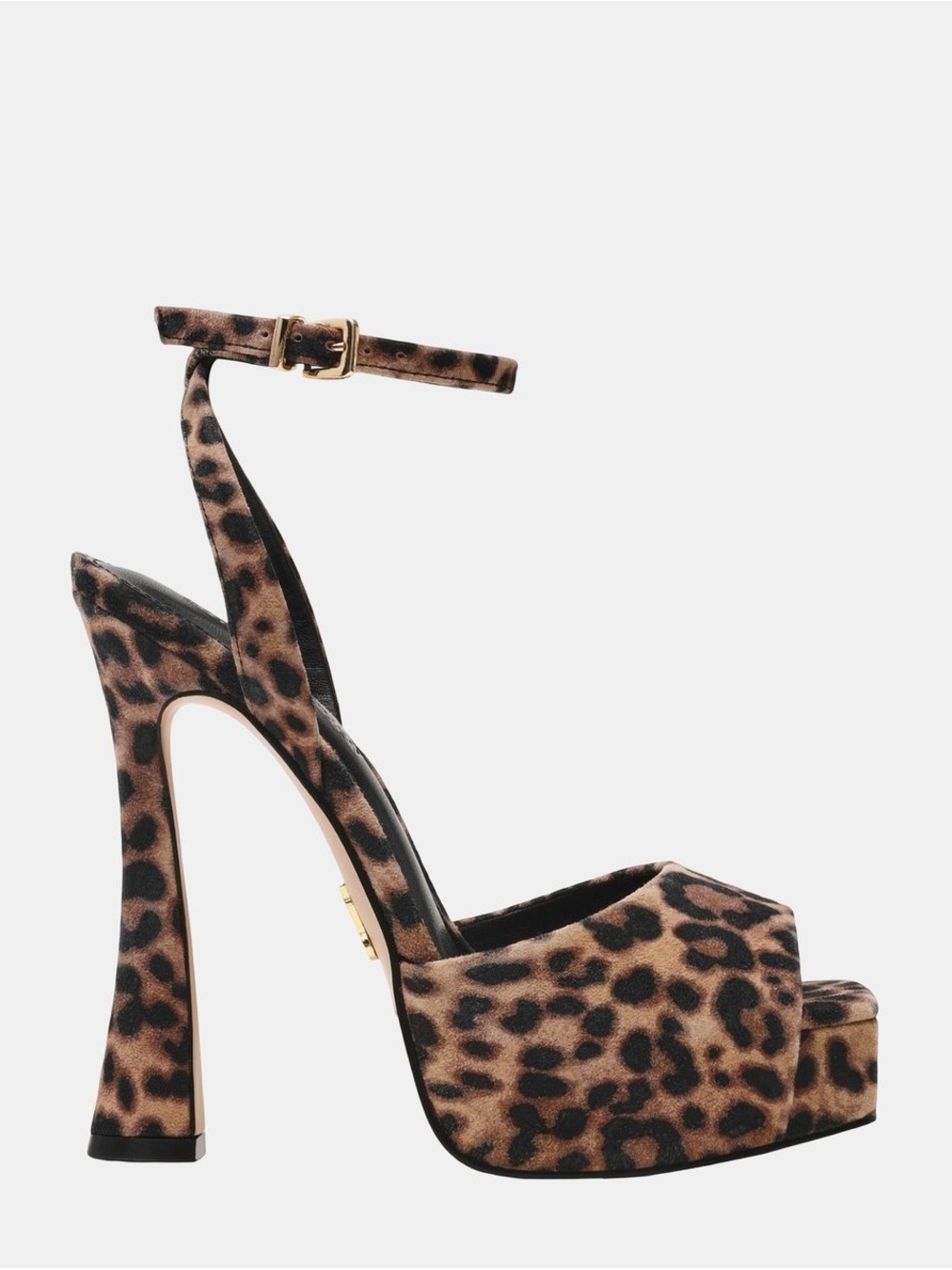 NWT Steve Madden Sass-L Leopard Platform Heels Ankle Strap Size 7.5